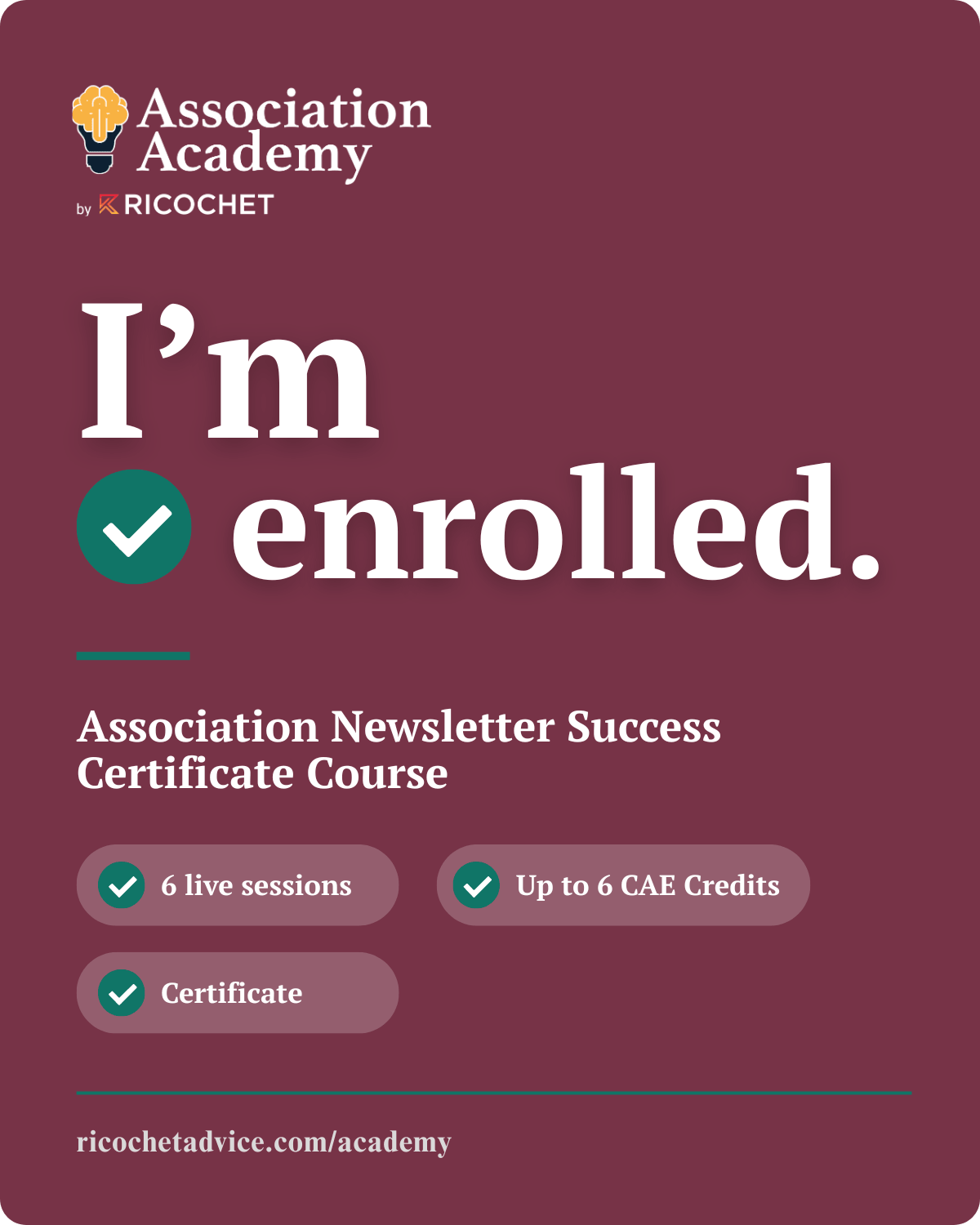 I'm enrolled — course graphic