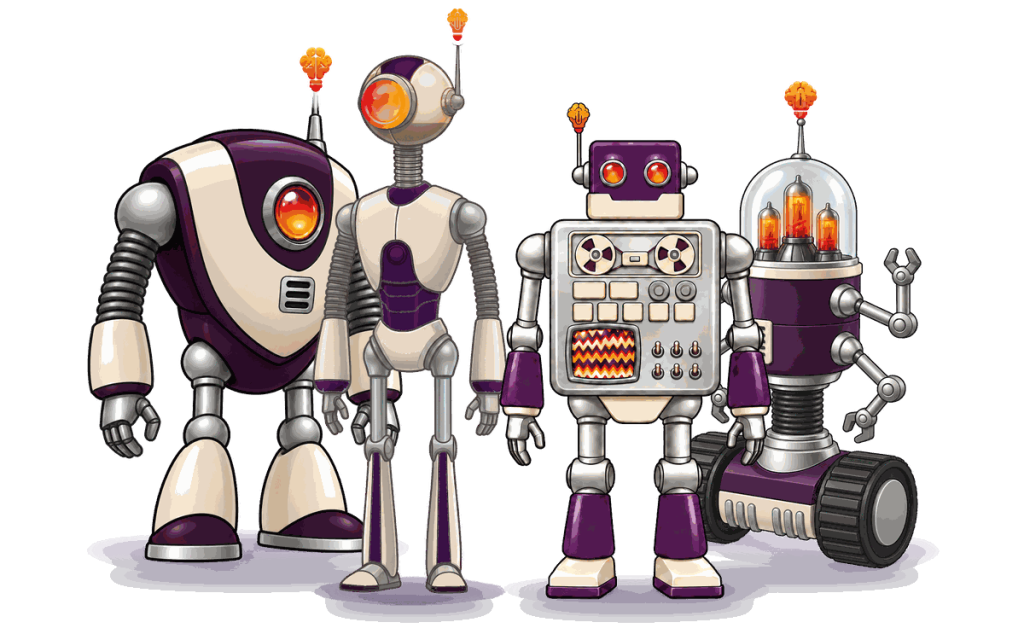 AAAA 2027 course hero: four retro robots