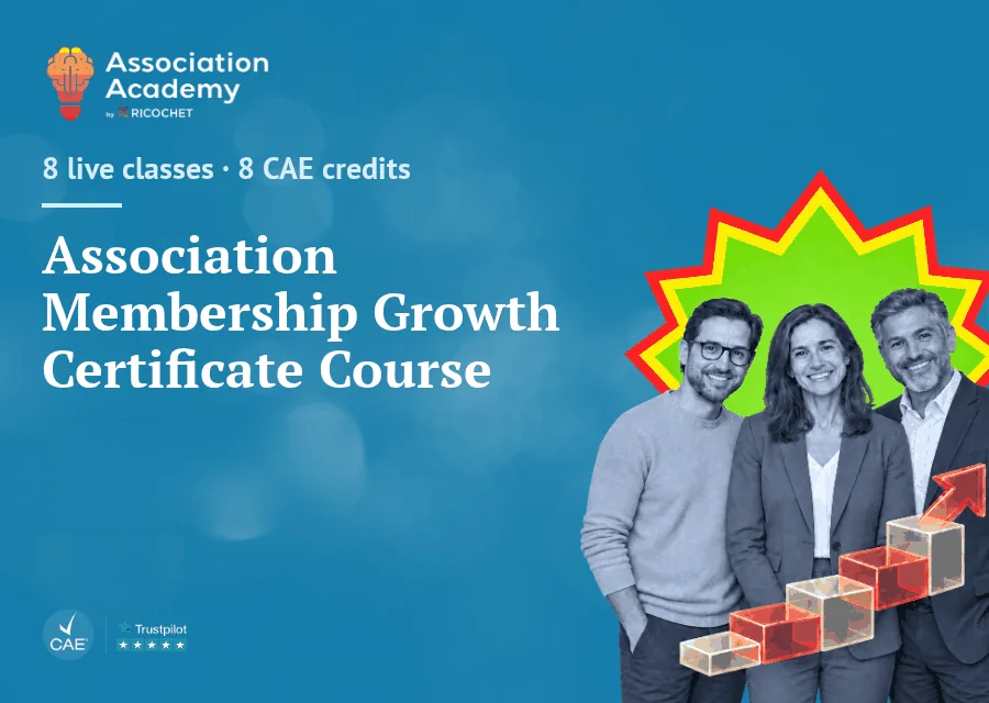 Association Membership Growth Certificate Course graphic.
