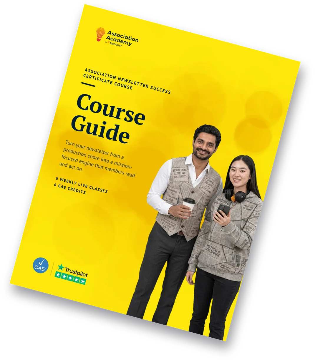 Cover of the Association Newsletter Success Course Guide.